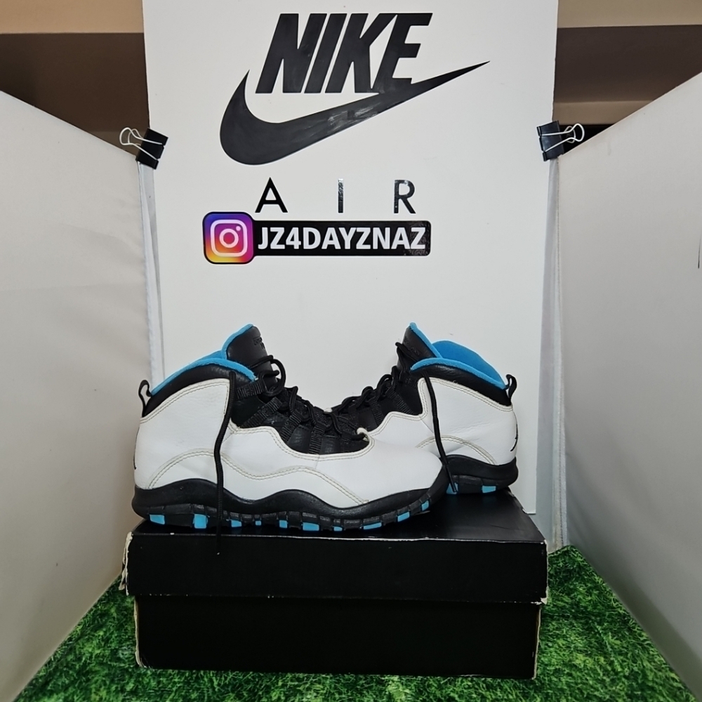 Size 2.5-  Jordan 10 Retro ~ GS Powder Blue OG Box included.  ~ 2013 (4 Wmns) Fi